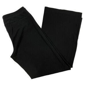 Size 10 From the Hip Black Trousers Wide Leg Dress Pants 33x32 - 33” waist